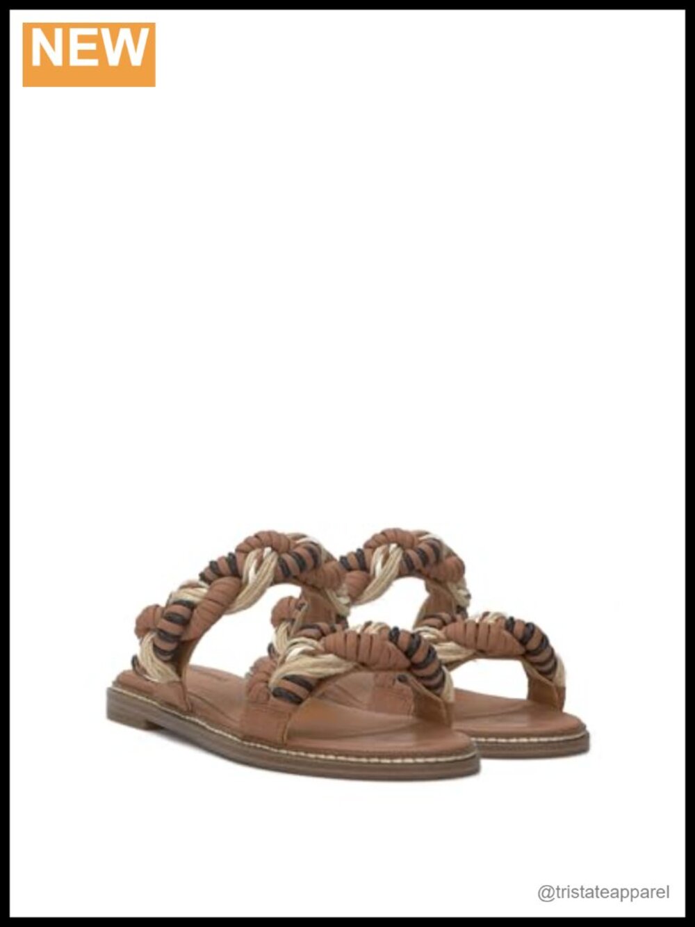 Slide Sandals with Braided Detail, Open Toe, Slip On, Breathable, Casual